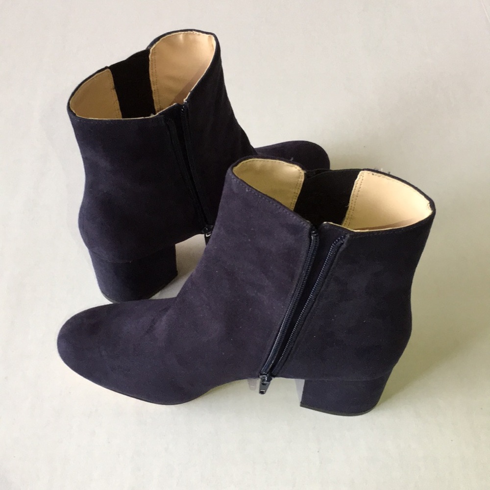 Nine West Navy Blue Suede Dress Booties